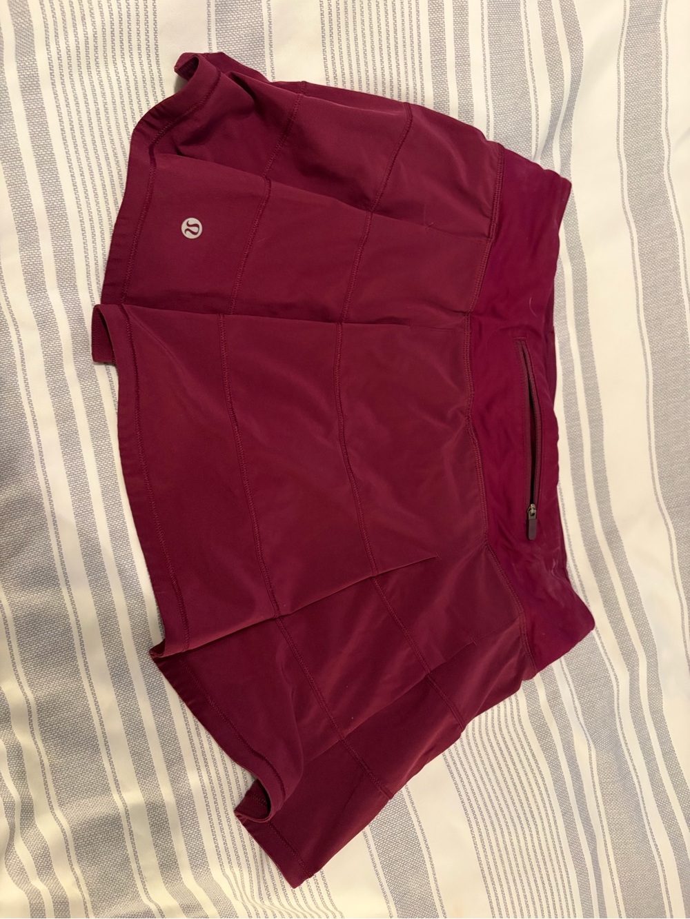lululemon athletica Women's Athletic Skort in Deep Berry - Picture 2 of 3